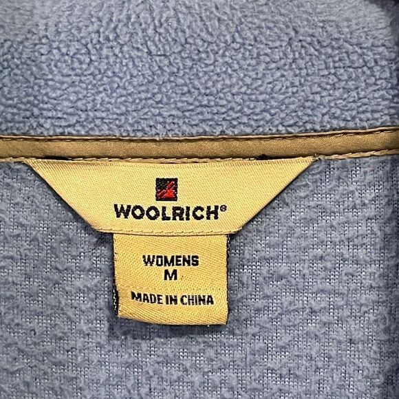 Woolrich Blue Fleece Zip Front Jacket Medium - Picture 2 of 3